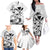 Japan And Hawaii Family Matching Off The Shoulder Long Sleeve Dress and Hawaiian Shirt Sakura Koi Fish Hawaiian Lei Kanaka - Polynesian Pride