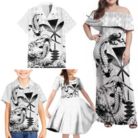 Japan And Hawaii Family Matching Off Shoulder Maxi Dress and Hawaiian Shirt Sakura Koi Fish Hawaiian Lei Kanaka LT14 - Polynesian Pride