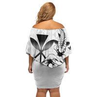 Japan And Hawaii Family Matching Off Shoulder Short Dress and Hawaiian Shirt Sakura Koi Fish Hawaiian Lei Kanaka LT14 - Polynesian Pride