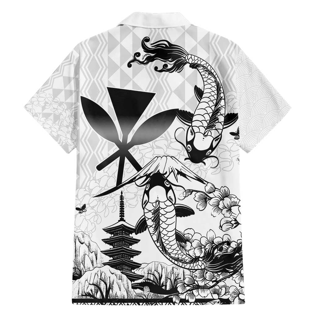 Japan And Hawaii Family Matching Puletasi and Hawaiian Shirt Sakura Koi Fish Hawaiian Lei Kanaka - Polynesian Pride
