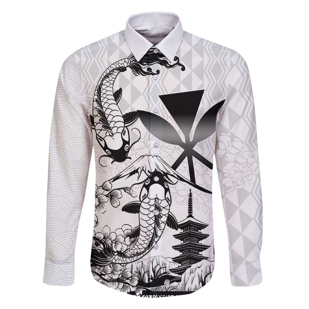 Japan And Hawaii Family Matching Short Sleeve Bodycon Dress and Hawaiian Shirt Sakura Koi Fish Hawaiian Lei Kanaka - Polynesian Pride