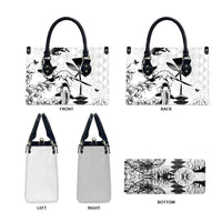 Japan And Hawaii Leather Bag Sakura Koi Fish Hawaiian Lei Kanaka - Polynesian Pride