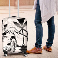 Japan And Hawaii Luggage Cover Sakura Koi Fish Hawaiian Lei Kanaka - Polynesian Pride