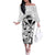 Japan And Hawaii Off The Shoulder Long Sleeve Dress Sakura Koi Fish Hawaiian Lei Kanaka - Polynesian Pride