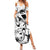 Japan And Hawaii Summer Maxi Dress Sakura Koi Fish Hawaiian Lei Kanaka - Polynesian Pride