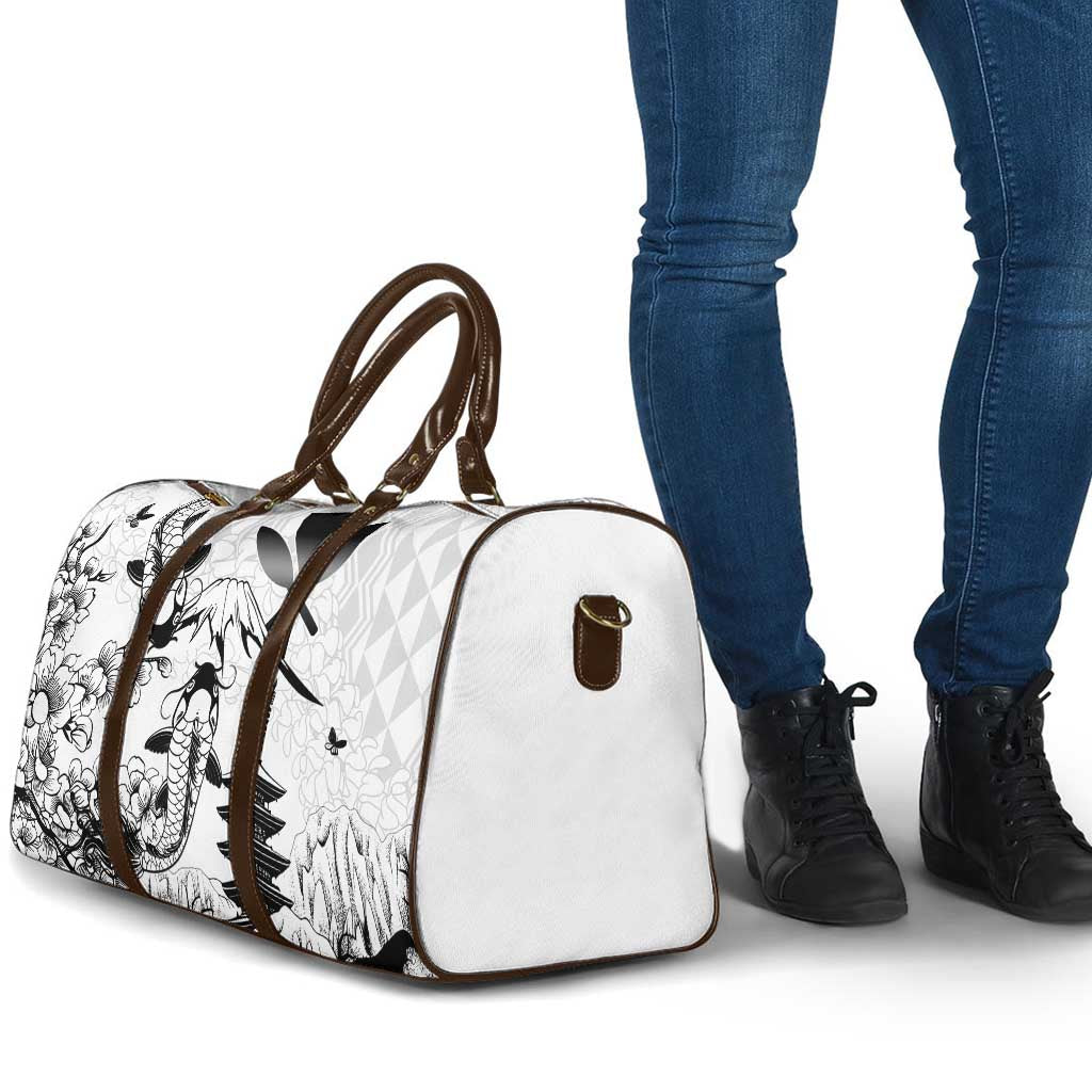 Japan And Hawaii Travel Bag Sakura Koi Fish Hawaiian Lei Kanaka - Polynesian Pride