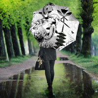 Japan And Hawaii Umbrella Sakura Koi Fish Hawaiian Lei Kanaka - Polynesian Pride