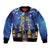 Japan Obon Festival Bomber Jacket Sakura Lanterns With Bon Dance - Polynesian Pride