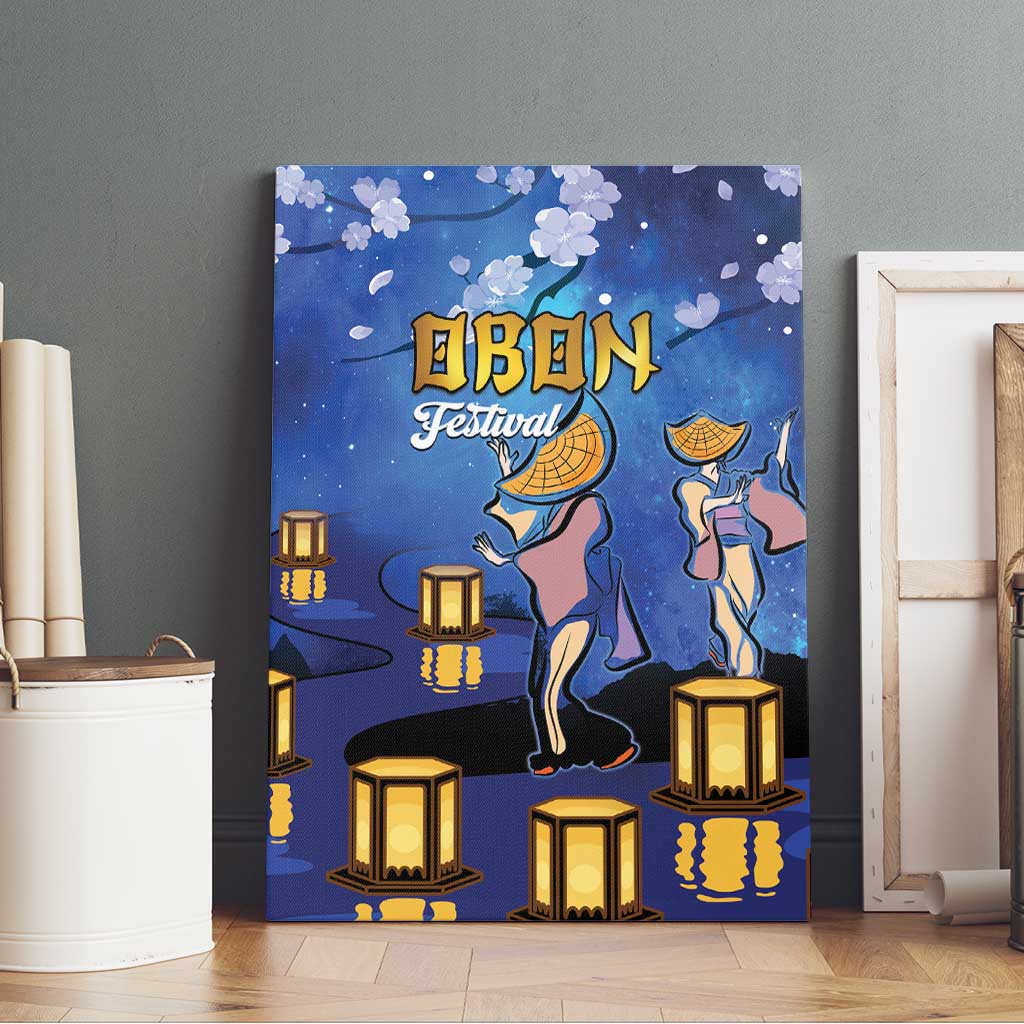 Japan Obon Festival Canvas Wall Art Sakura Lanterns With Bon Dance - Polynesian Pride