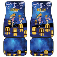 Japan Obon Festival Car Mats Sakura Lanterns With Bon Dance - Polynesian Pride