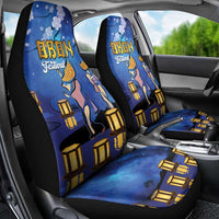 Japan Obon Festival Car Seat Cover Sakura Lanterns With Bon Dance - Polynesian Pride