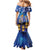 Japan Obon Festival Family Matching Mermaid Dress and Hawaiian Shirt Sakura Lanterns With Bon Dance - Polynesian Pride