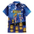 Japan Obon Festival Family Matching Short Sleeve Bodycon Dress and Hawaiian Shirt Sakura Lanterns With Bon Dance - Polynesian Pride