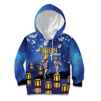 Japan Obon Festival Kid Hoodie Sakura Lanterns With Bon Dance - Polynesian Pride