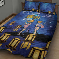 Japan Obon Festival Quilt Bed Set Sakura Lanterns With Bon Dance - Polynesian Pride