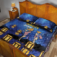 Japan Obon Festival Quilt Bed Set Sakura Lanterns With Bon Dance - Polynesian Pride