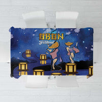 Japan Obon Festival Tablecloth Sakura Lanterns With Bon Dance - Polynesian Pride