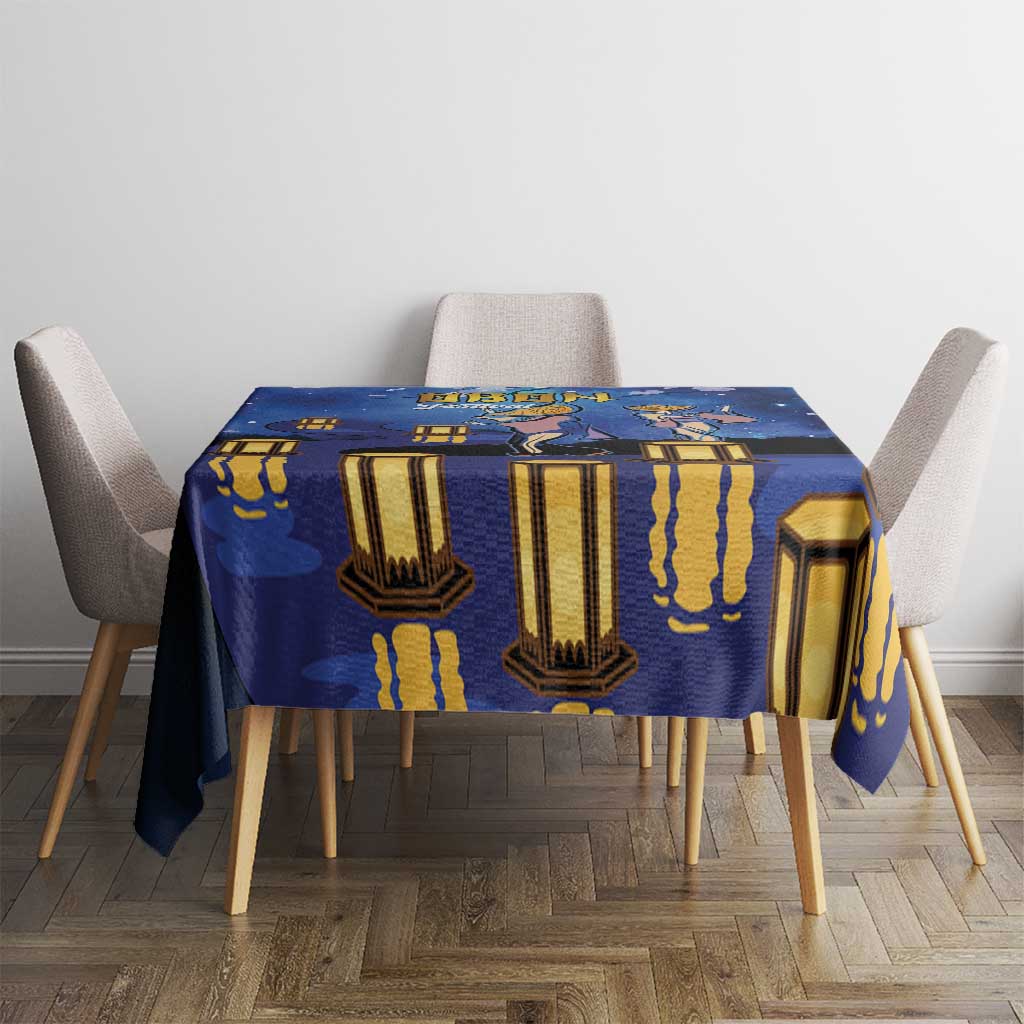 Japan Obon Festival Tablecloth Sakura Lanterns With Bon Dance - Polynesian Pride