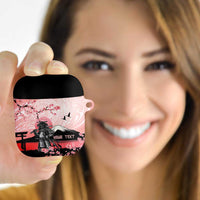 Personalised Japan Samurai Warrior AirPods Case Japanese Cherry Blossom Polynesian Pattern - Polynesian Pride