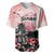 Personalised Japan Samurai Warrior Baseball Jersey Japanese Cherry Blossom Polynesian Pattern - Polynesian Pride