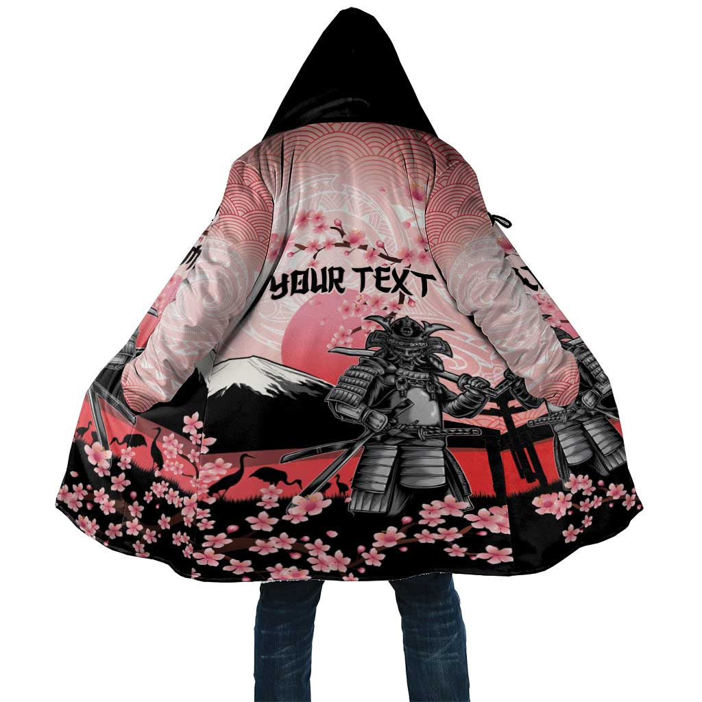 Personalised Japan Samurai Warrior Cloak Japanese Cherry Blossom Polynesian Pattern - Polynesian Pride