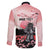 Personalised Japan Samurai Warrior Family Matching Long Sleeve Bodycon Dress and Hawaiian Shirt Japanese Cherry Blossom Polynesian Pattern - Polynesian Pride