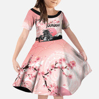 Personalised Japan Samurai Warrior Family Matching Off Shoulder Maxi Dress and Hawaiian Shirt Japanese Cherry Blossom Polynesian Pattern - Polynesian Pride