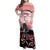 Personalised Japan Samurai Warrior Family Matching Off Shoulder Maxi Dress and Hawaiian Shirt Japanese Cherry Blossom Polynesian Pattern - Polynesian Pride