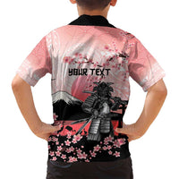 Personalised Japan Samurai Warrior Family Matching Puletasi and Hawaiian Shirt Japanese Cherry Blossom Polynesian Pattern - Polynesian Pride