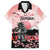 Personalised Japan Samurai Warrior Family Matching Short Sleeve Bodycon Dress and Hawaiian Shirt Japanese Cherry Blossom Polynesian Pattern - Polynesian Pride