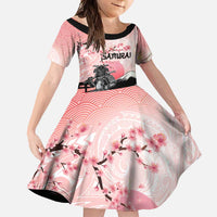 Personalised Japan Samurai Warrior Family Matching Summer Maxi Dress and Hawaiian Shirt Japanese Cherry Blossom Polynesian Pattern - Polynesian Pride
