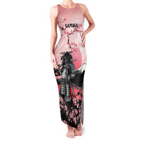 Personalised Japan Samurai Warrior Family Matching Tank Maxi Dress and Hawaiian Shirt Japanese Cherry Blossom Polynesian Pattern - Polynesian Pride