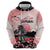 Personalised Japan Samurai Warrior Hoodie Japanese Cherry Blossom Polynesian Pattern - Polynesian Pride