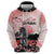 Personalised Japan Samurai Warrior Hoodie Japanese Cherry Blossom Polynesian Pattern - Polynesian Pride