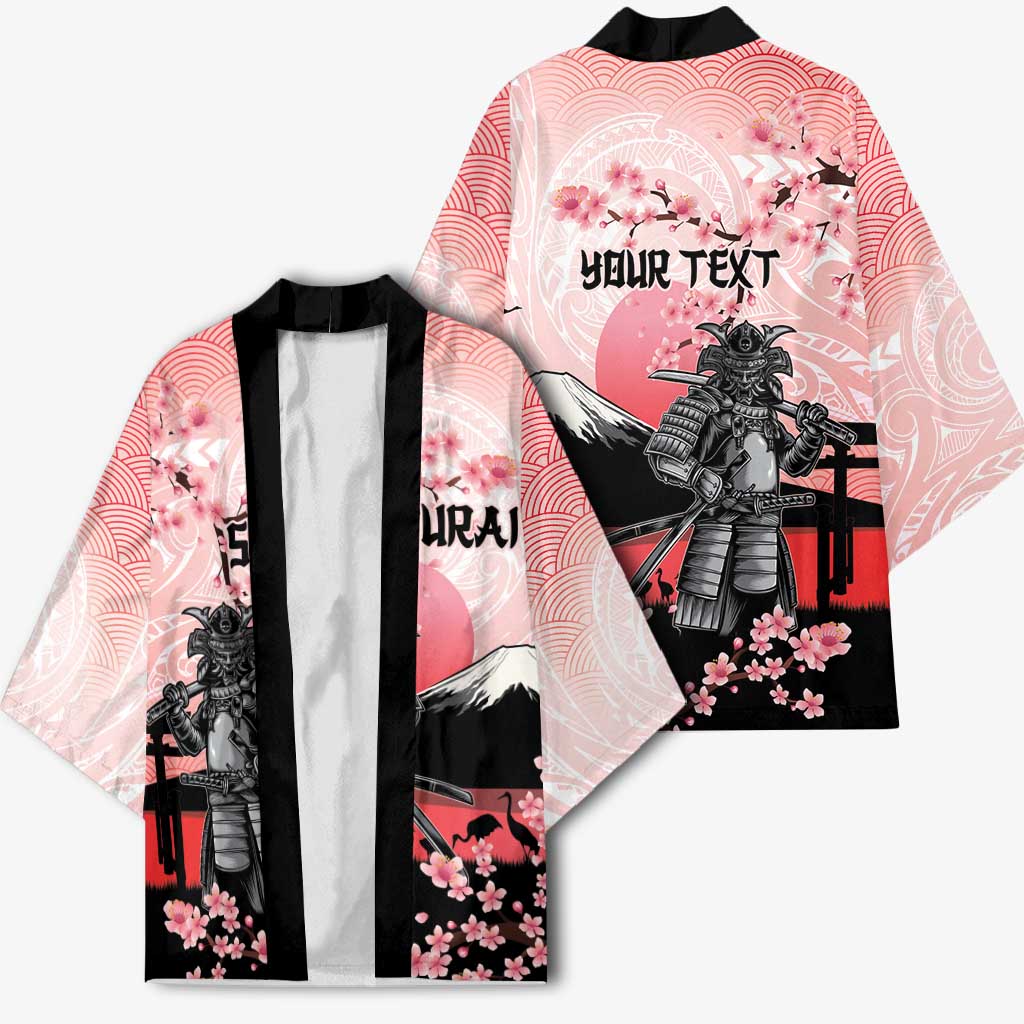 Personalised Japan Samurai Warrior Kimono Japanese Cherry Blossom Polynesian Pattern - Polynesian Pride