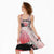 Personalised Japan Samurai Warrior Midi Dress Japanese Cherry Blossom Polynesian Pattern - Polynesian Pride
