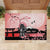 Personalised Japan Samurai Warrior Rubber Doormat Japanese Cherry Blossom Polynesian Pattern - Polynesian Pride