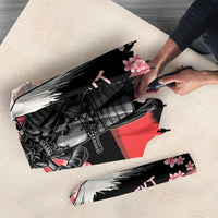 Personalised Japan Samurai Warrior Umbrella Japanese Cherry Blossom Polynesian Pattern - Polynesian Pride