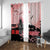 Personalised Japan Samurai Warrior Window Curtain Japanese Cherry Blossom Polynesian Pattern - Polynesian Pride