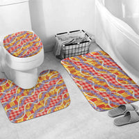 Hawaii Kahili Palaka Motifs Bathroom Set Hawaiian Honohono Pikake Lei