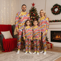 Hawaii Kahili Palaka Motifs Christmas Pajama Set Hawaiian Honohono Pikake Lei LT14 - Polynesian Pride