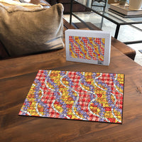 Hawaii Kahili Palaka Motifs Puzzle Hawaiian Honohono Pikake Lei