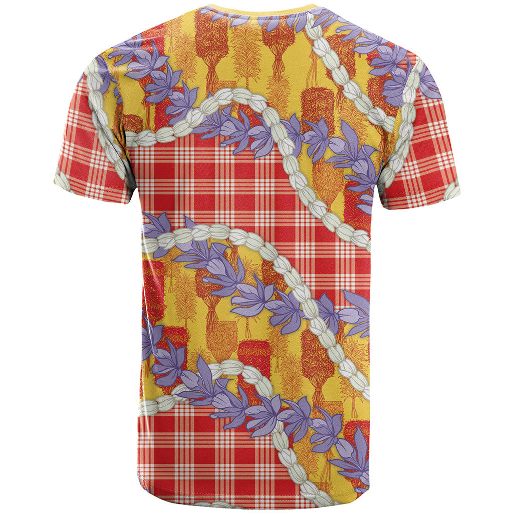 Hawaii Kahili Palaka Motifs T Shirt Hawaiian Honohono Pikake Lei