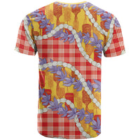 Hawaii Kahili Palaka Motifs T Shirt Hawaiian Honohono Pikake Lei