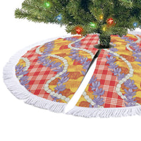Hawaii Kahili Palaka Motifs Tree Skirt Hawaiian Honohono Pikake Lei LT14 - Polynesian Pride
