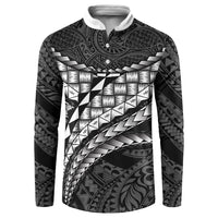Hawaii Lauhala Tattoo Button Sweatshirt Hawaiian Hala Leaf Weaving
