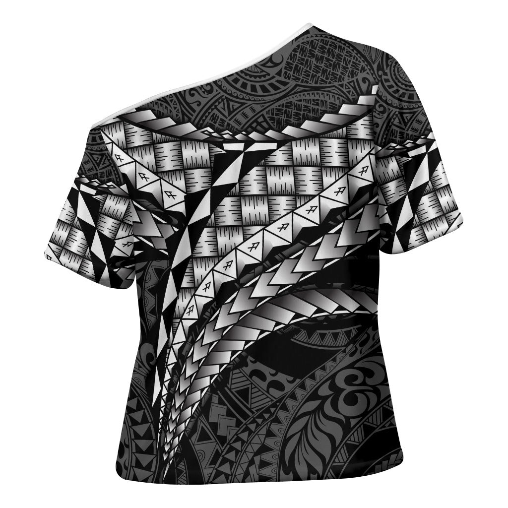 Hawaii Lauhala Tattoo Cross Shoulder Shirt Hawaiian Hala Leaf Weaving