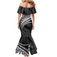 Hawaii Lauhala Tattoo Family Matching Mermaid Dress and Hawaiian Shirt Hawaiian Hala Leaf Weaving