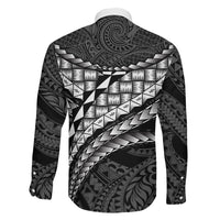 Hawaii Lauhala Tattoo Family Matching Off The Shoulder Long Sleeve Dress and Hawaiian Shirt Hawaiian Hala Leaf Weaving