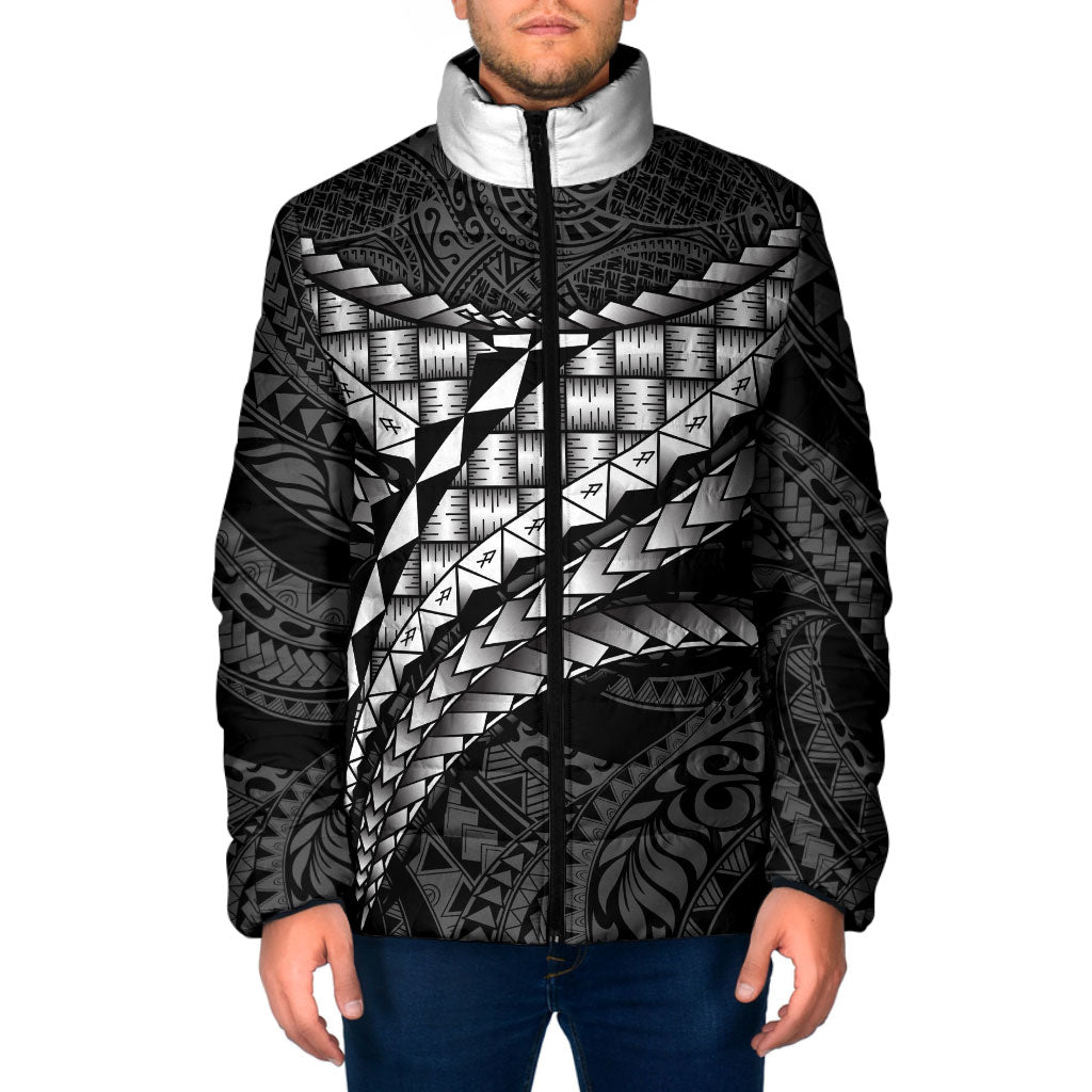 Hawaii Lauhala Tattoo Padded Jacket Hawaiian Hala Leaf Weaving